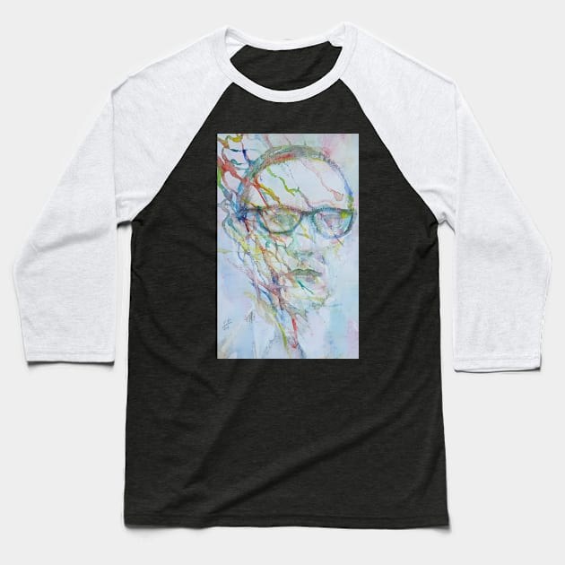 WILLIAM BURROUGHS watercolor and acrylic portrait Baseball T-Shirt by lautir